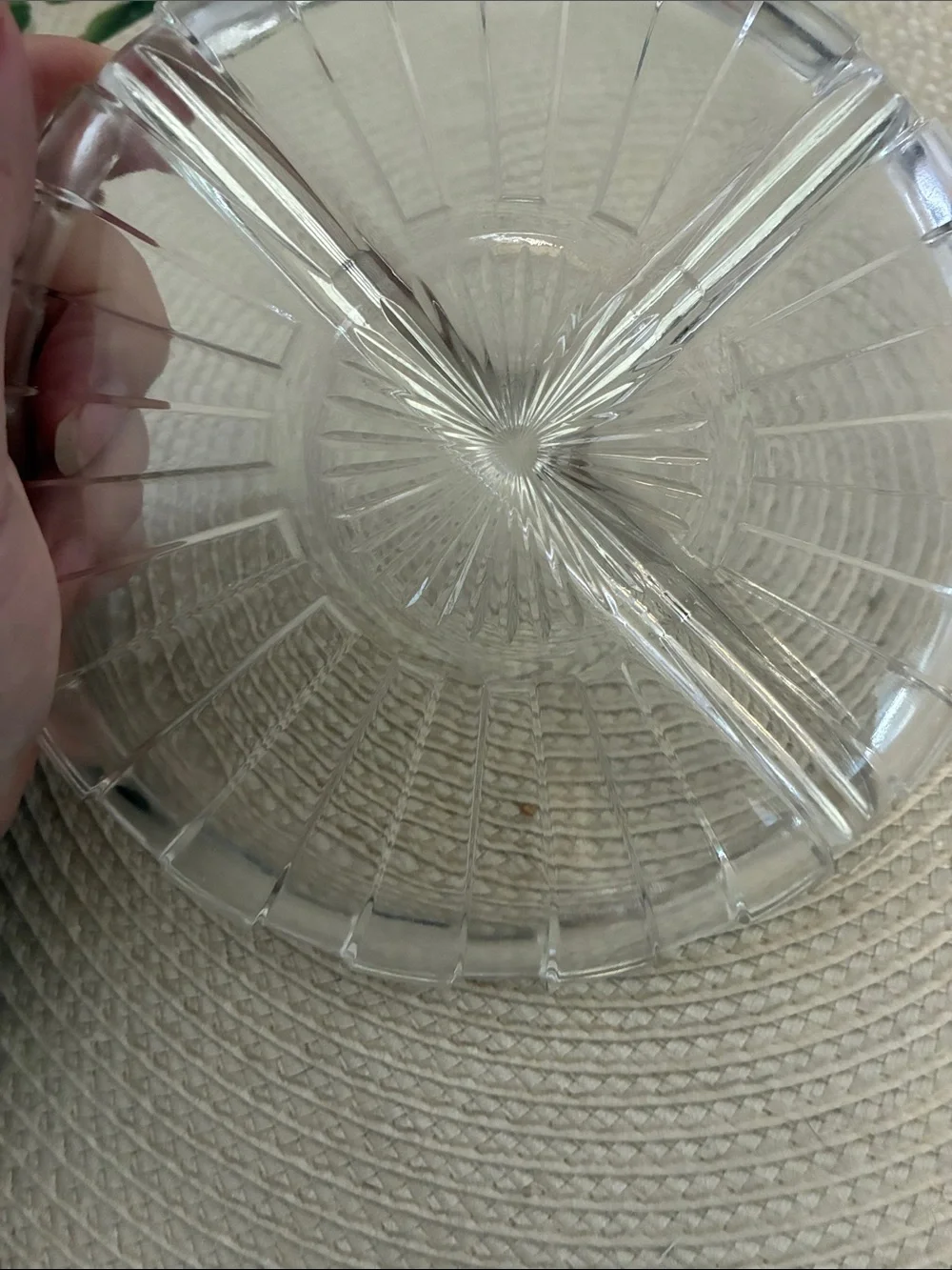 Vintage Indiana Glass Clear Divided Glass Serving Tray
